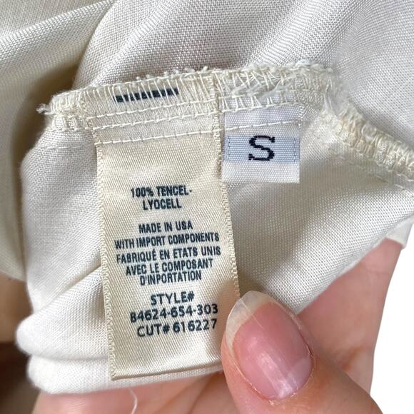 Bella Dahl $119 Ivory Sleeveless Ruffle Edge Pullover Top SZ S - Picture 9 of 9